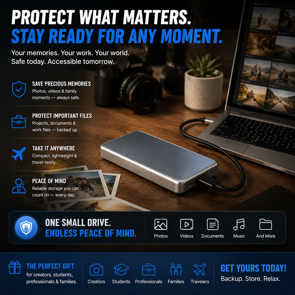 š„ LAST DAY: 50% OFF Portable SSD ā Keep Your Photos & Files Safe!
