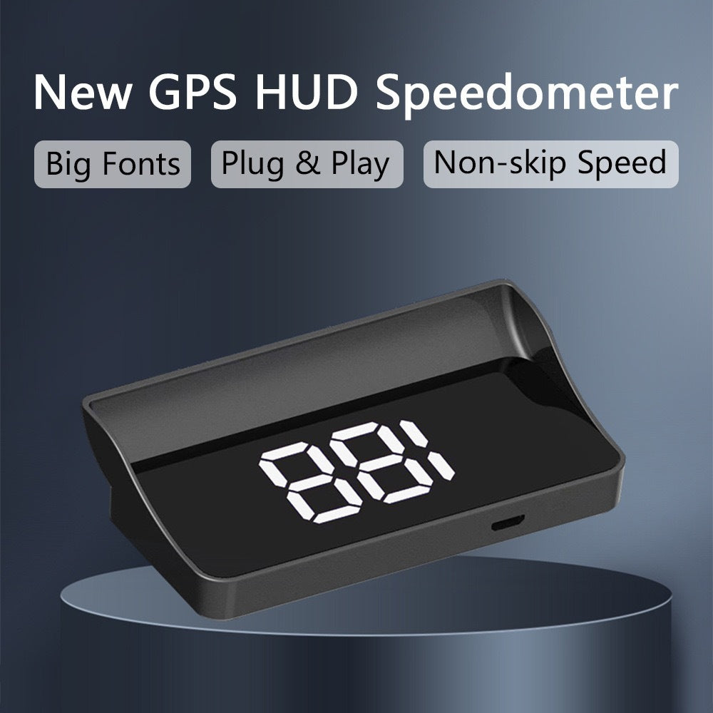 Universal GPS Car Speedometer HUD (MPH/KMH) - Plug & Play Windshield Projector for All Cars
