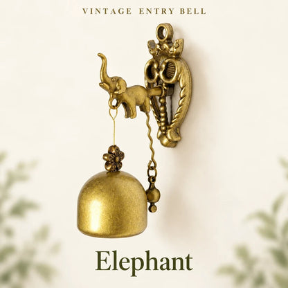 Vintage Hummingbird Entry Bell — Antique-Brass Finish