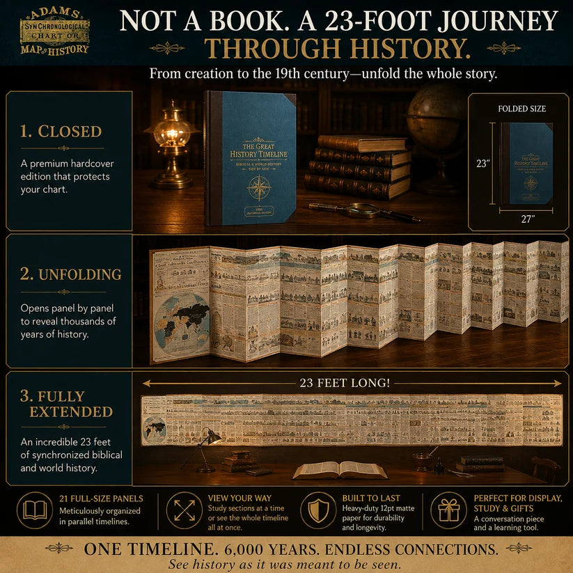 🌍 6,000 Years of Biblical & World History in One 23-Foot Timeline
