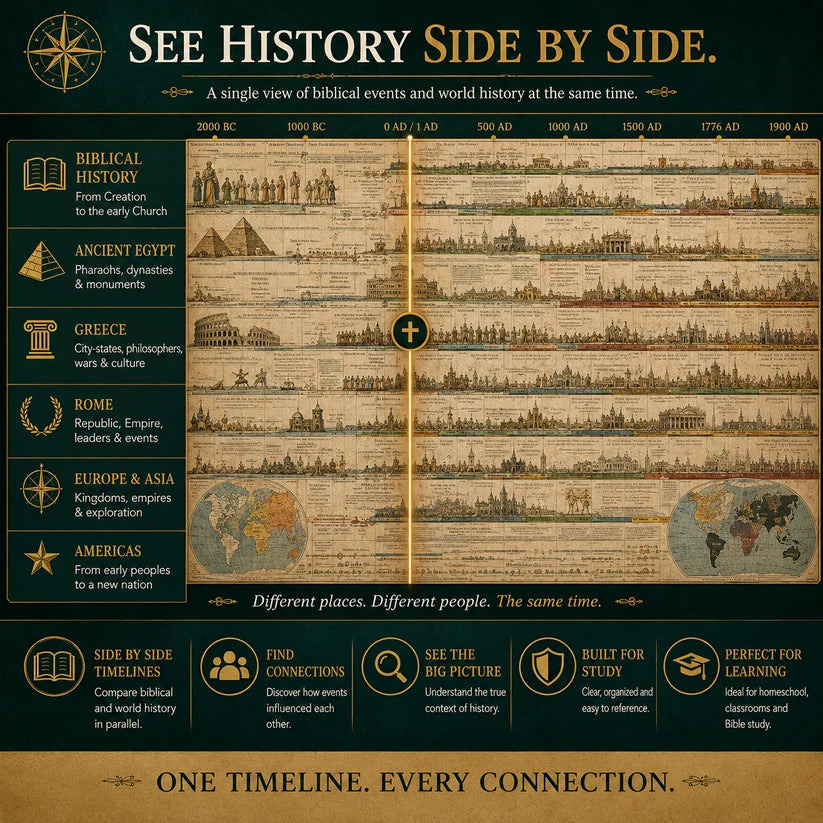 🌍 6,000 Years of Biblical & World History in One 23-Foot Timeline