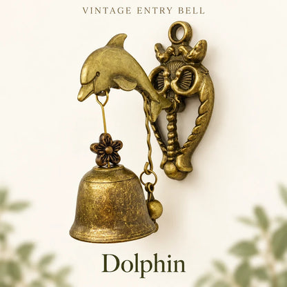 Vintage Hummingbird Entry Bell — Antique-Brass Finish