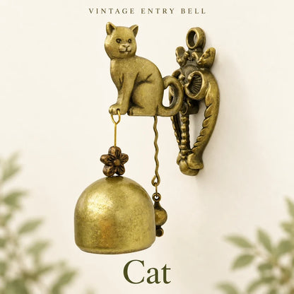 Vintage Hummingbird Entry Bell — Antique-Brass Finish