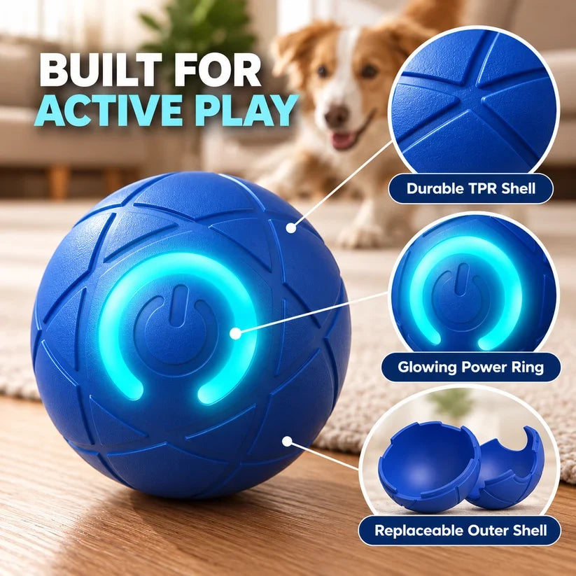 🔥Last day 50% OFF-Self-Moving Interactive Dog Ball – USB Rechargeable Pet Toy