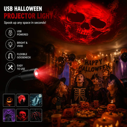 💯Plug-&-Play HD Star Projector: Halloween 6 Different Designs