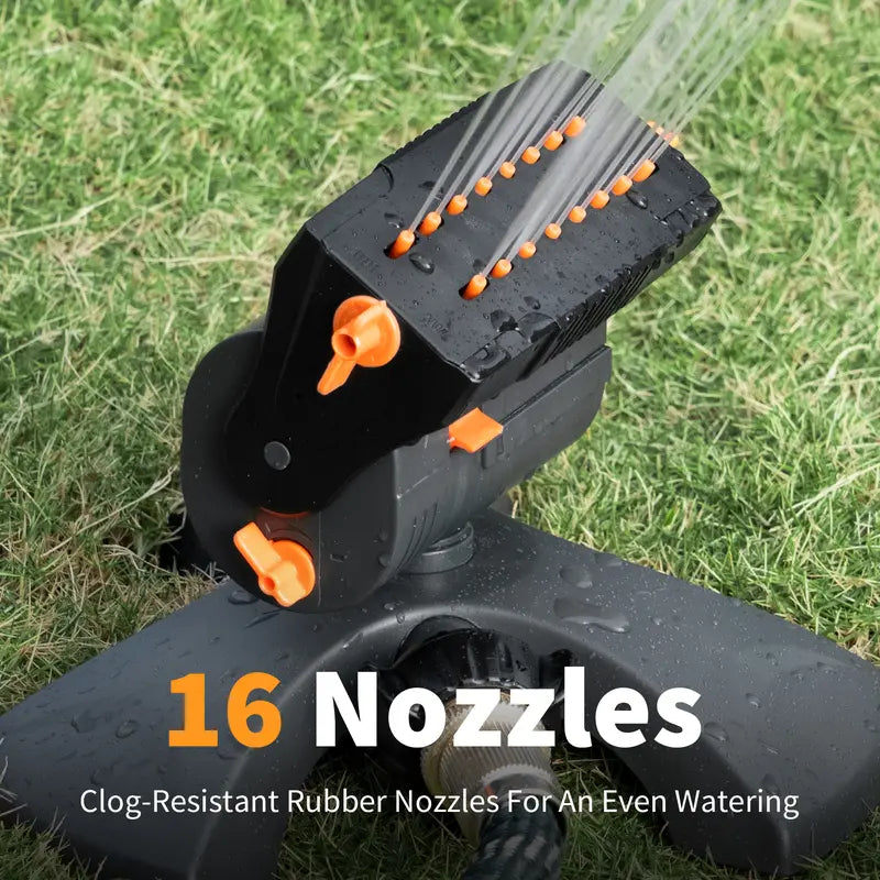 🎁 Turbo Oscillating Garden Sprinkler With 16 Nozzles