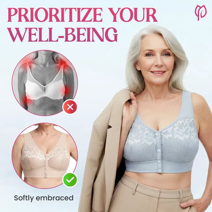 TOPSPIRE - Front Closure Breathable Cotton Lifting Bra for Seniors