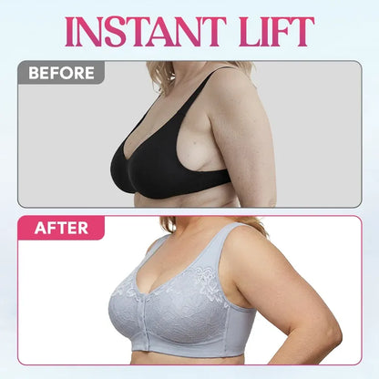 TOPSPIRE - Front Closure Breathable Cotton Lifting Bra for Seniors
