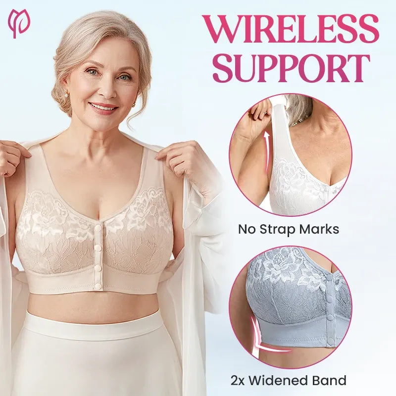 TOPSPIRE - Front Closure Breathable Cotton Lifting Bra for Seniors