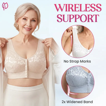 TOPSPIRE - Front Closure Breathable Cotton Lifting Bra for Seniors