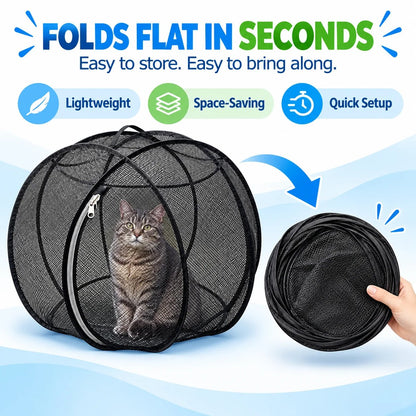🐱 Rolling Pop-Up Cat Play Ball– 360° Panoramic Playpen 🐾