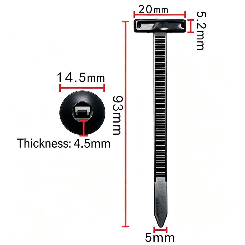 100PCS Universal Car Repair Cable Ties – Quick Lock, No Tools Needed