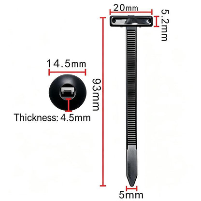 100PCS Universal Car Repair Cable Ties – Quick Lock, No Tools Needed