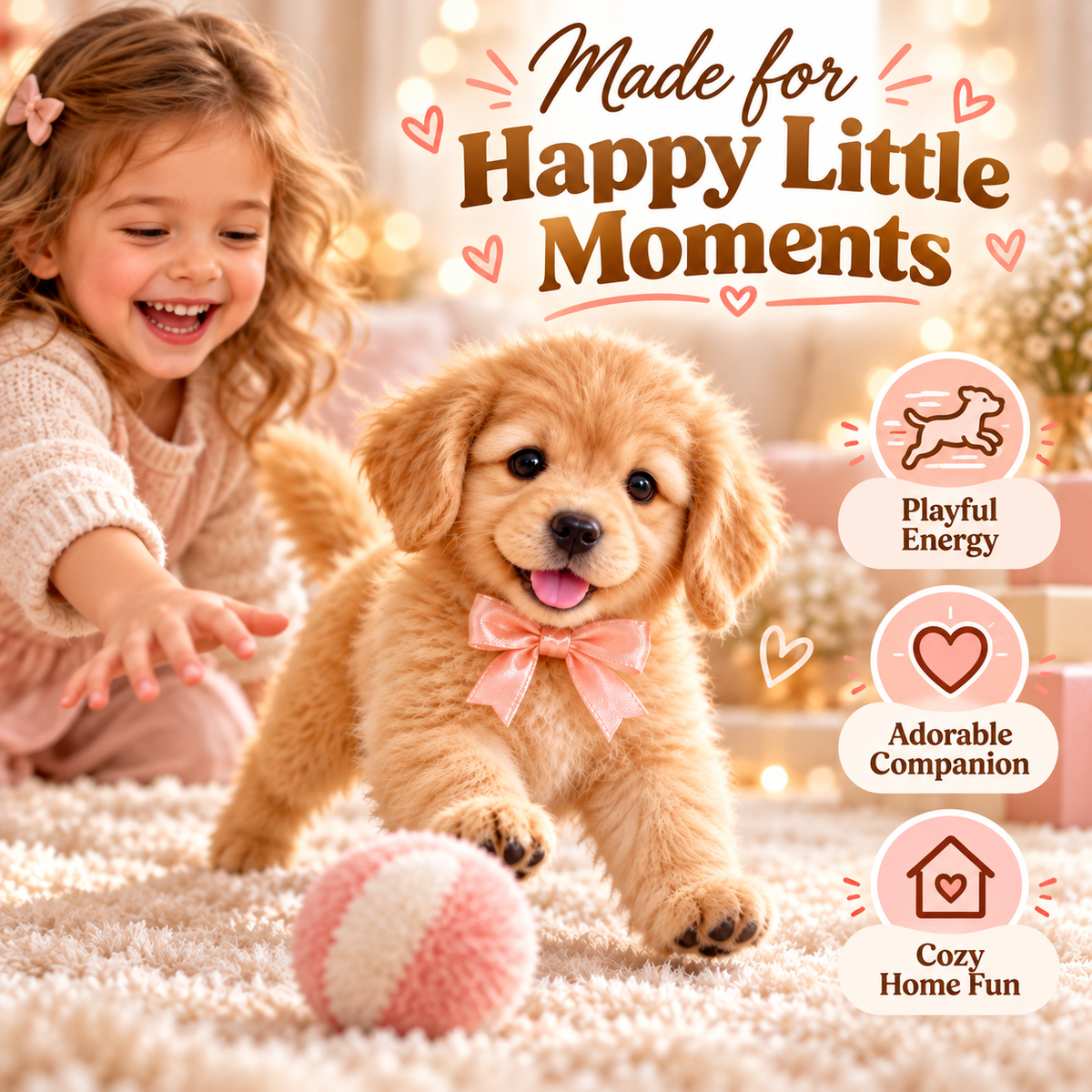 🎄50% OFF🐕🐾 Golden Buddy Realistic  Golden Retriever Puppy