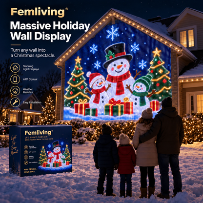 🎄📱Smart LED Curtain Lights – Upload Your Own Pictures & Animations ✨