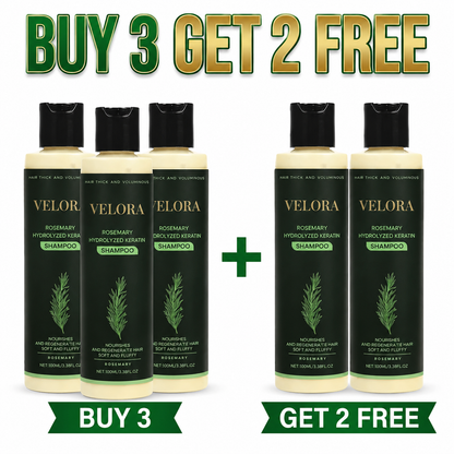 VELORA Rosemary Shampoo, Stimulate Regrowth for Thick Voluminous Hair