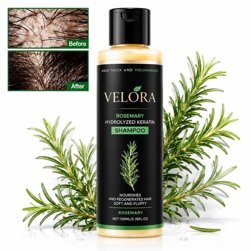 VELORA Rosemary Shampoo, Stimulate Regrowth for Thick Voluminous Hair