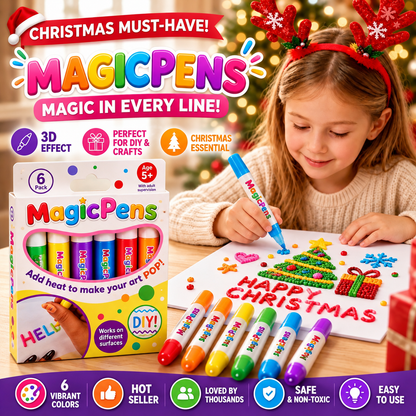🎄🎁 Best Christmas Gift Ever! 🔮 Magic Pen – Draw 3D with One Stroke! ✨ DIY Bubble Magic Drawing Pens