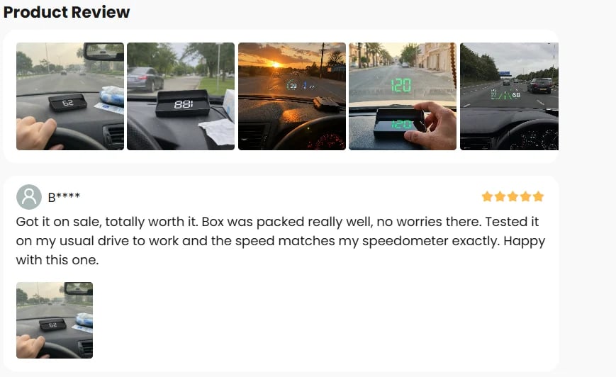 Universal GPS Car Speedometer HUD (MPH/KMH) - Plug & Play Windshield Projector for All Cars