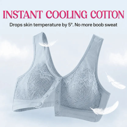 TOPSPIRE - Front Closure Breathable Cotton Lifting Bra for Seniors