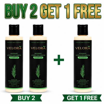 VELORA Rosemary Shampoo, Stimulate Regrowth for Thick Voluminous Hair