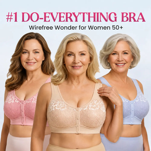 TOPSPIRE - Front Closure Breathable Cotton Lifting Bra for Seniors