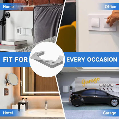 Heavy-Duty Metal Outlet Spacers - Flush-Fit Leveling Plates for Loose & Sunken Wall Outlets