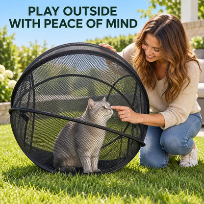 🐱 Rolling Pop-Up Cat Play Ball– 360° Panoramic Playpen 🐾