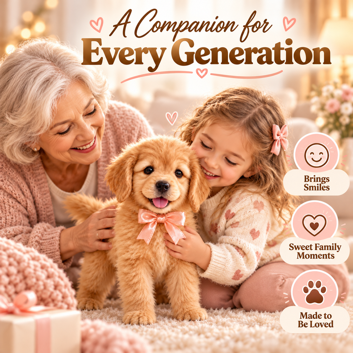 🎄50% OFF🐕🐾 Golden Buddy Realistic  Golden Retriever Puppy
