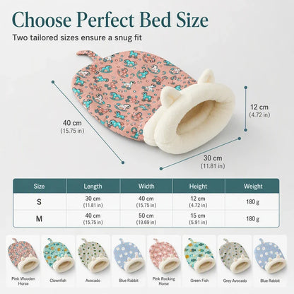 🔥Last Day 50% OFF – 🐱Cozy Warm Hooded Pet Cave Bed - Semi-Enclosed Winter Cat Sleeping Bag