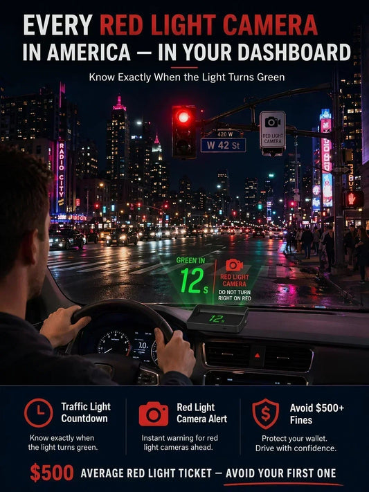 Universal GPS Car Speedometer HUD (MPH/KMH) - Plug & Play Windshield Projector for All Cars