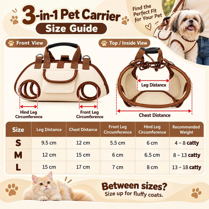 🔥Last Day 50% OFF– 😽Hands-Free Pet Sling & Harness Carrier 🐾🐶