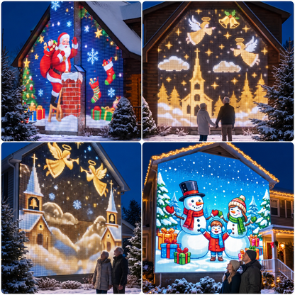 🎄📱Smart LED Curtain Lights – Upload Your Own Pictures & Animations ✨
