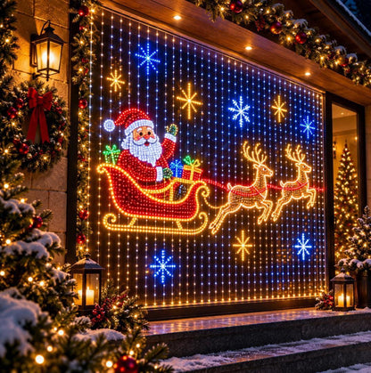 🎄📱Smart LED Curtain Lights – Upload Your Own Pictures & Animations ✨