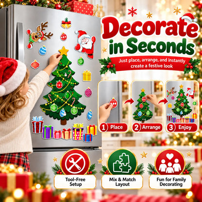 🎁Christmas Refrigerator Magnets – DIY Santa, Reindeer & Christmas Tree Decor