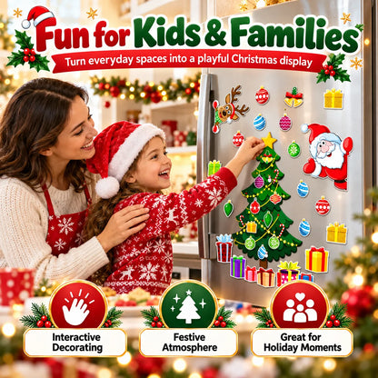 🎁Christmas Refrigerator Magnets – DIY Santa, Reindeer & Christmas Tree Decor