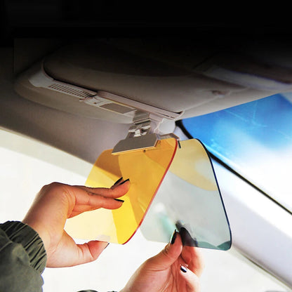 ❤️2-in-1 HD Anti-Glare Car Sun Visor – Day & Night Driving