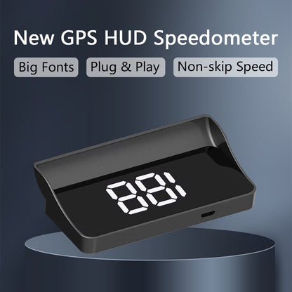 Universal GPS Car Speedometer HUD (MPH/KMH) - Plug & Play Windshield Projector for All Cars