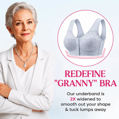 TOPSPIRE - Front Closure Breathable Cotton Lifting Bra for Seniors