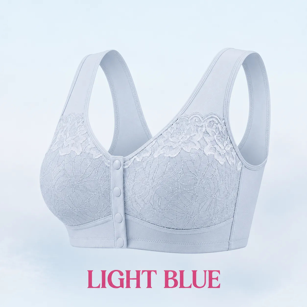 TOPSPIRE - Front Closure Breathable Cotton Lifting Bra for Seniors