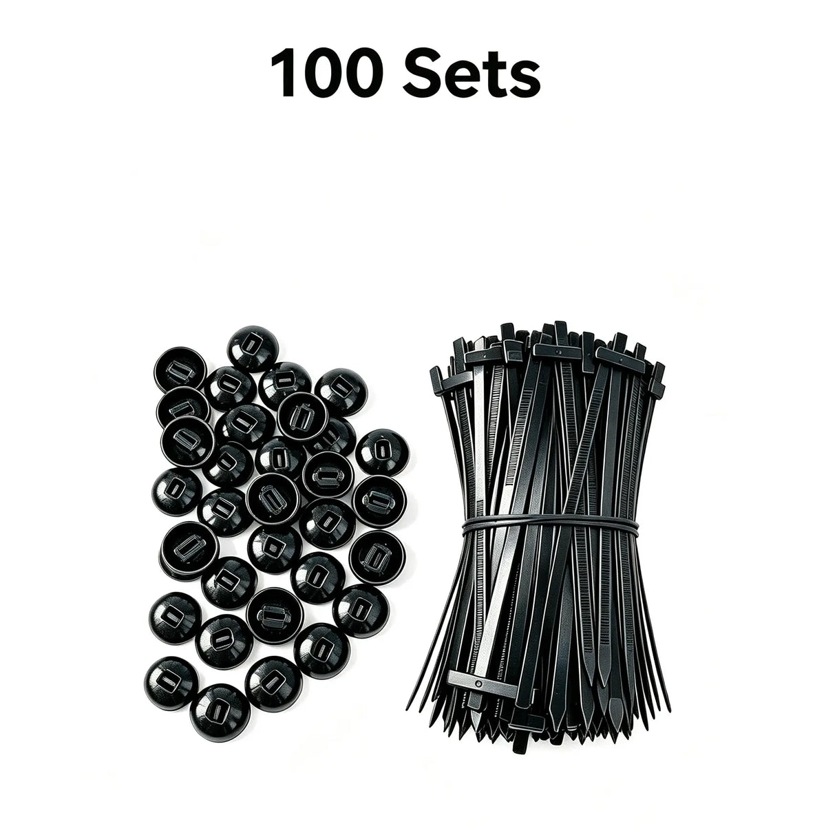 100PCS Universal Car Repair Cable Ties – Quick Lock, No Tools Needed