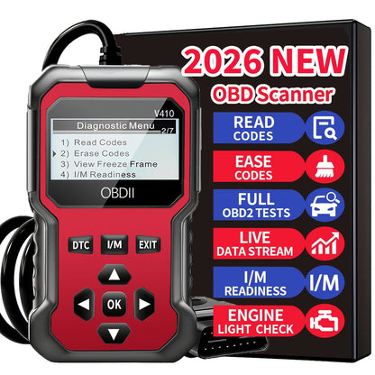 🚘V410 OBD2 Scanner – Read & Clear Check Engine Codes🛡️