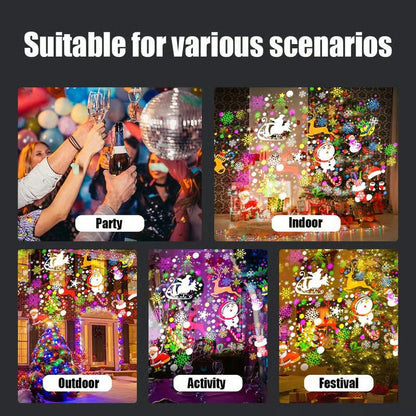 🌈📽️Magical Christmas LED Projector|16 Stunning Holiday Patterns to Light Up Your Home!✨