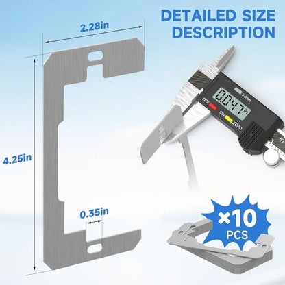 Heavy-Duty Metal Outlet Spacers - Flush-Fit Leveling Plates for Loose & Sunken Wall Outlets