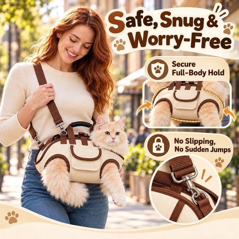🔥Last Day 50% OFF– 😽Hands-Free Pet Sling & Harness Carrier 🐾🐶