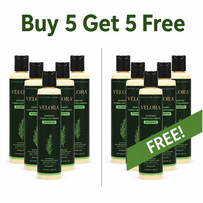 VELORA Rosemary Shampoo, Stimulate Regrowth for Thick Voluminous Hair