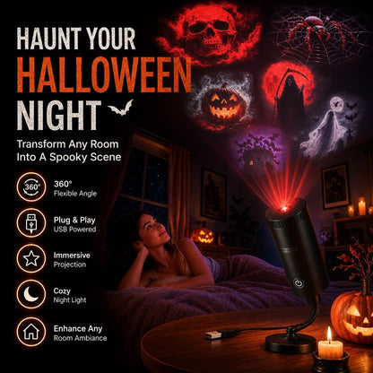 💯Plug-&-Play HD Star Projector: Halloween 6 Different Designs
