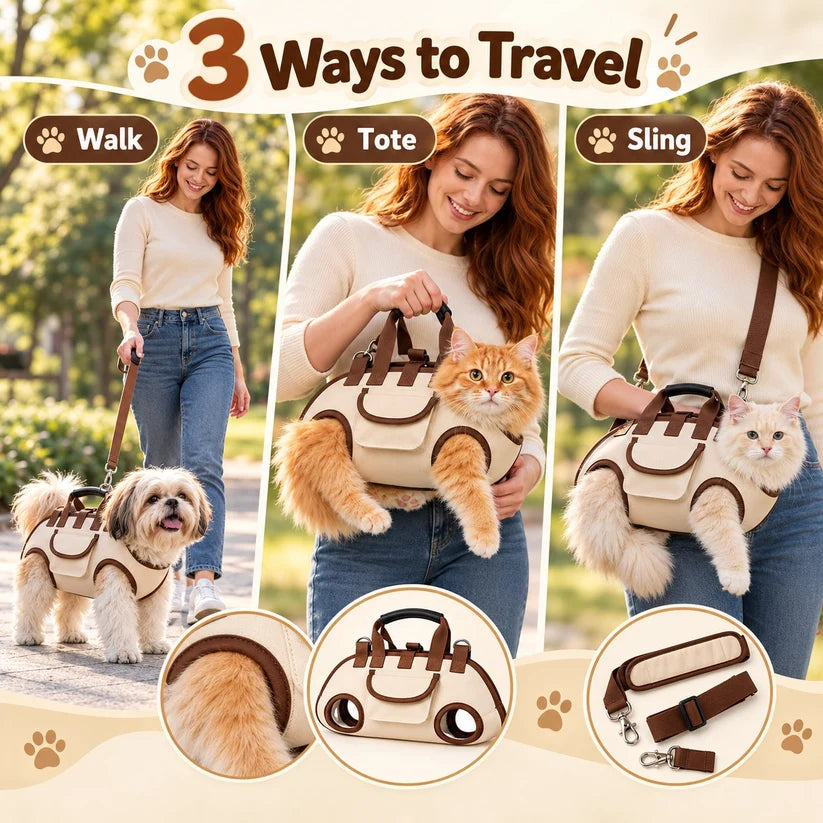 🔥Last Day 50% OFF– 😽Hands-Free Pet Sling & Harness Carrier 🐾🐶