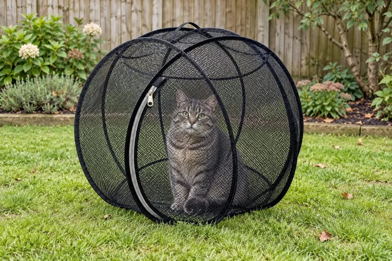 🐱 Rolling Pop-Up Cat Play Ball– 360° Panoramic Playpen 🐾