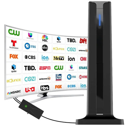 Digital TV Antenna for Smart TV Indoor,2026 TV Antenna with 5M Stick Base, 360°&Long Range Reception 4K HDTV Antenna for Local Channels